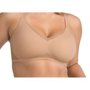Honeylove LiftWear CrossOver Bra Wireless Support Shapewear NWT Sand Nude 42C